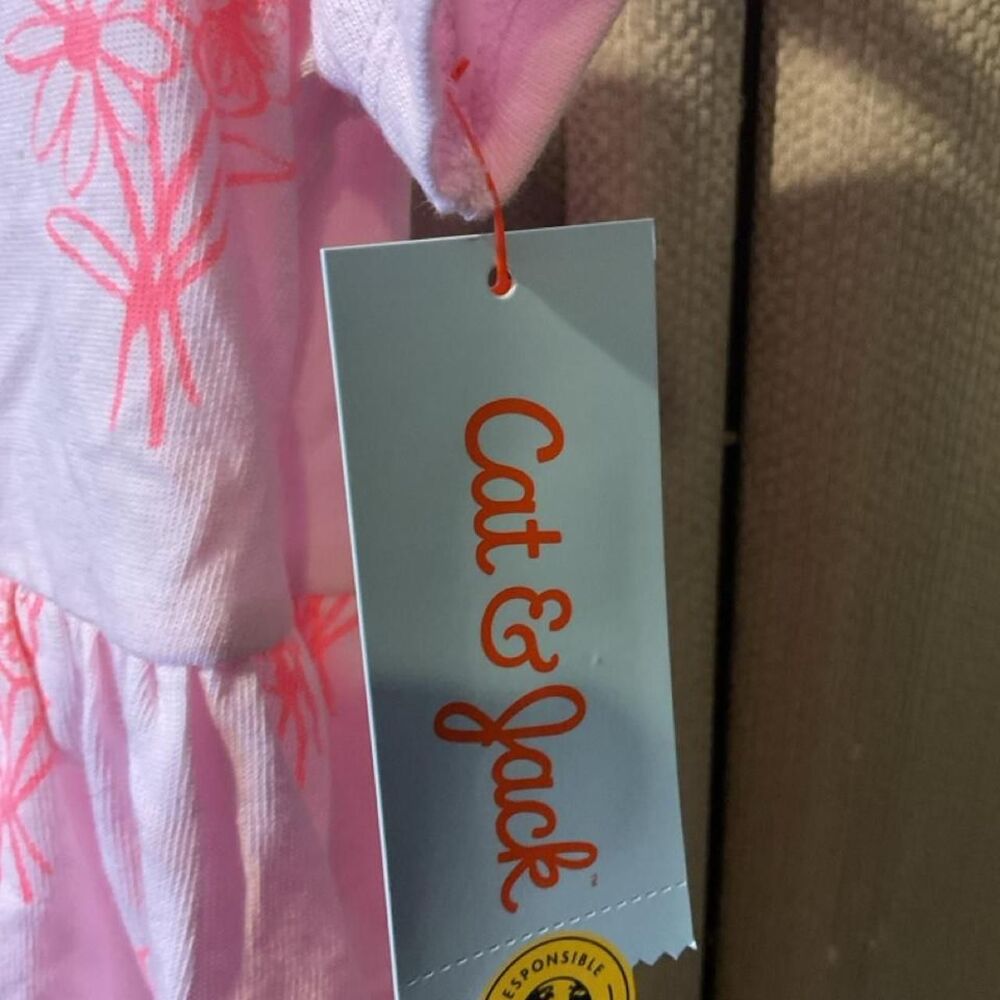 Cat-jack Girl's Pink Floral Dress - Picture 3 of 6
